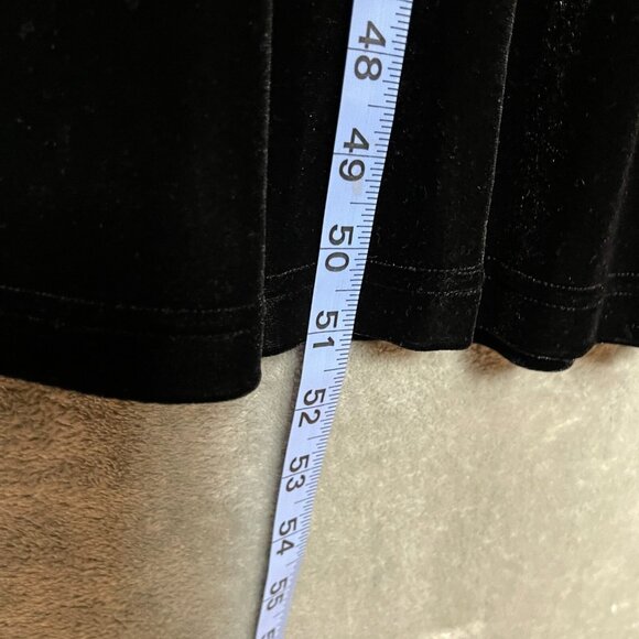 Women Classy Whimsigoth Witchy Dark Romantic Black Velvet Maxi Dress S* - Picture 10 of 11